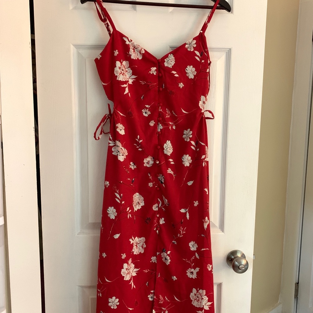 Petite Studio Red Floral Dress XS